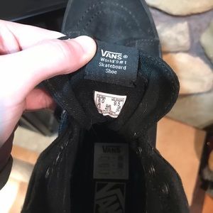 all black vans high tops